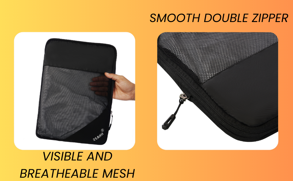 "ZEAH Packing Cubes for Travel – Premium Organizers for Efficient Packing & Space Saving"